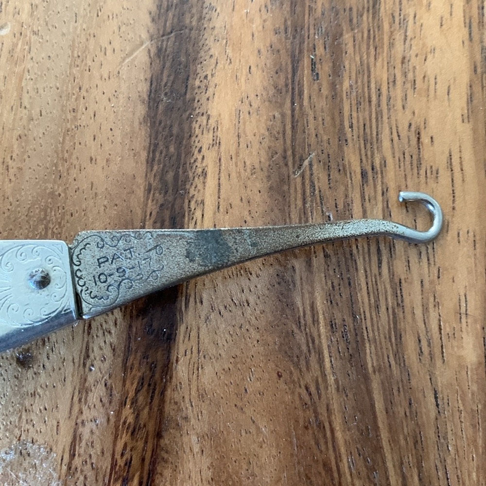 Antique Shoe Horn Button Hook Menihan Arch-Aid Shoes for Women Pat. 10-9-1917 - Picture 3 of 6